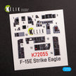 Interior 3D Decals Aircraft F-15E Strike Eagle (for Revell model kit) KeliK K72055 Scale 1:72 USA