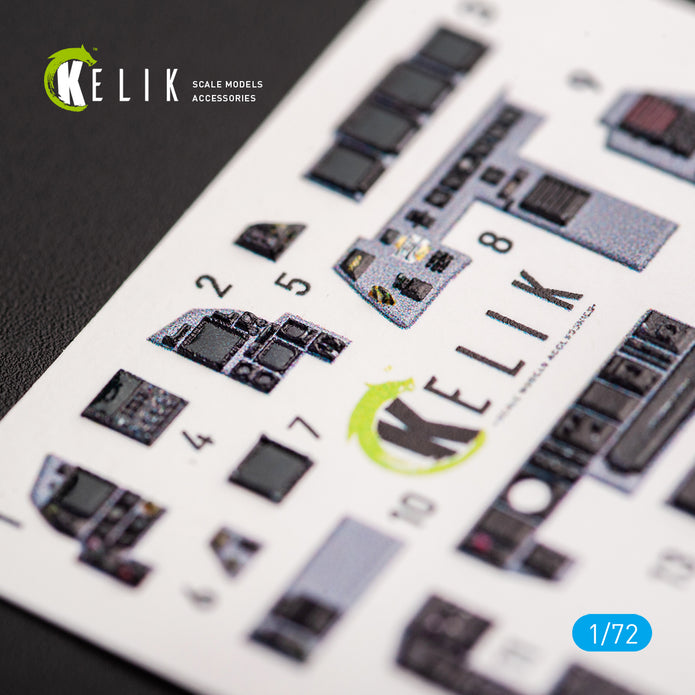 Interior 3D Decals Aircraft F-15E Strike Eagle (for Revell model kit) KeliK K72055 Scale 1:72 USA