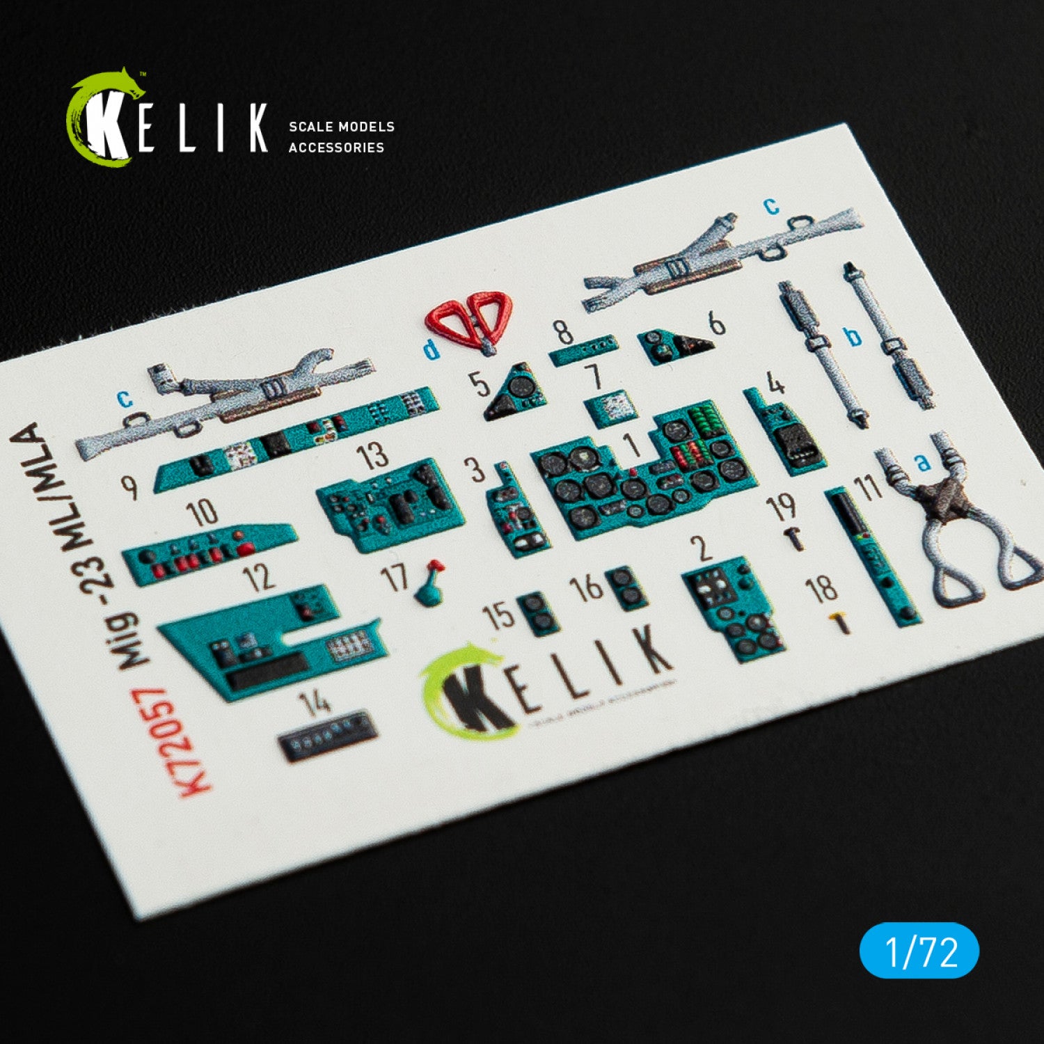 Interior 3D Decals MiG-23 ML/MLA (for ClearProp model kit) Scale 1:72 KeliK K72057 Ukraine/USSR