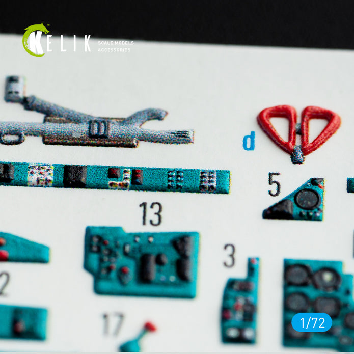 Interior 3D Decals MiG-23 ML/MLA (for ClearProp model kit) Scale 1:72 KeliK K72057 Ukraine/USSR