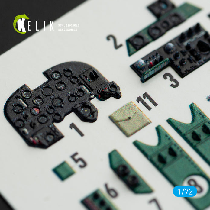 Interior 3D Decals Aichi M6A1 Seiran (for Tamiya Model Kit) Scale 1:72 KeliK K72060 Japan (WW2)