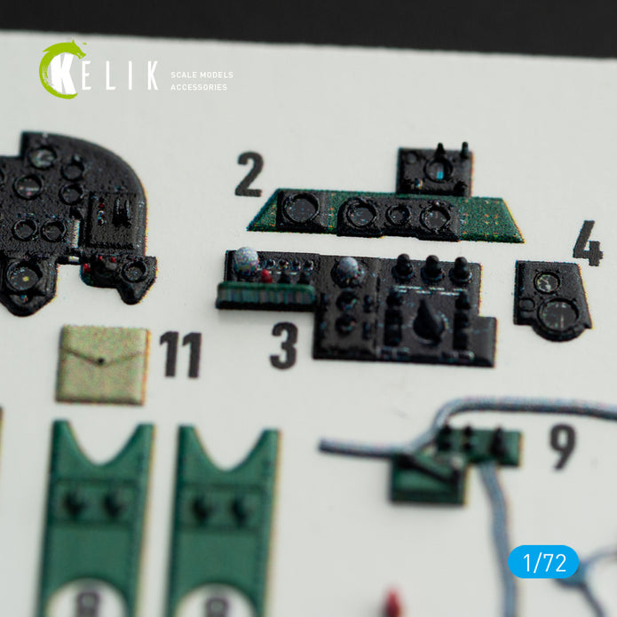 Interior 3D Decals Aichi M6A1 Seiran (for Tamiya Model Kit) Scale 1:72 KeliK K72060 Japan (WW2)