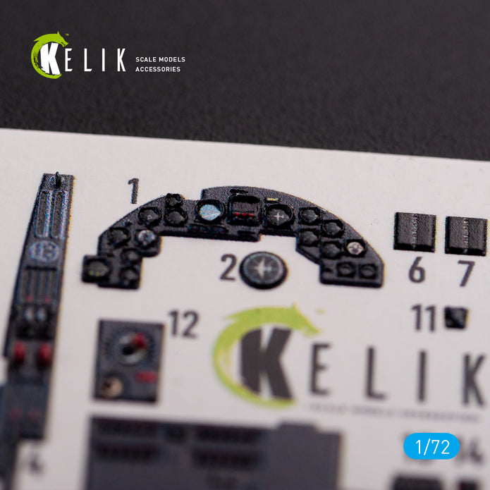 Interior 3D Decals Aircraft Junkers JU 88 A-4 (for Revell model kit) Scale 1:72 KeliK K72062 Germany (WW2)