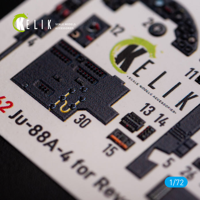 Interior 3D Decals Aircraft Junkers JU 88 A-4 (for Revell model kit) Scale 1:72 KeliK K72062 Germany (WW2)