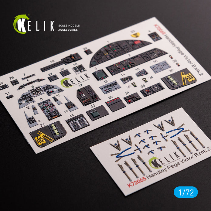 Handley Page Victor B Mk2 Interior 3D Decals (for Airfix Model Kit) Scale 1:72 K72065 United Kingdom