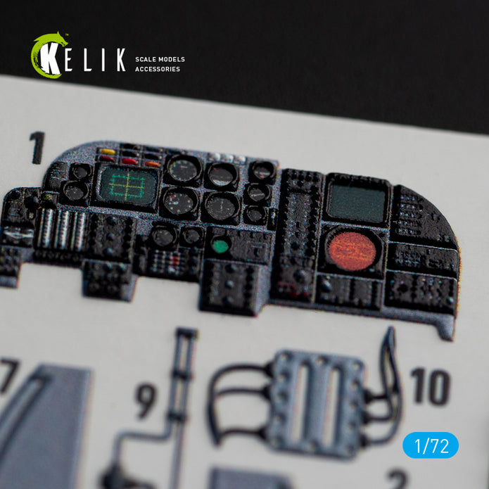 Grumman A-6E Intruder Interior 3D Decals (for Italeri Model Kit) Scale 1:72 KeliK K72067 USA