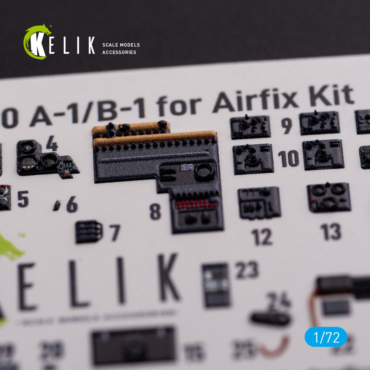 Messerschmitt Me410A-1 Interior 3D Decals (for Airfix Model Kit)  Scale 1:72 KeliK K72069 Germany (WW2)
