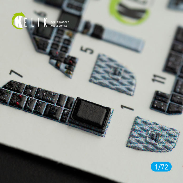 McDonnell Douglas F-15E Strike Eagle Interior 3D Decals (for Hasegawa Model Kit)  Scale 1:72 KeliK K72070 USA