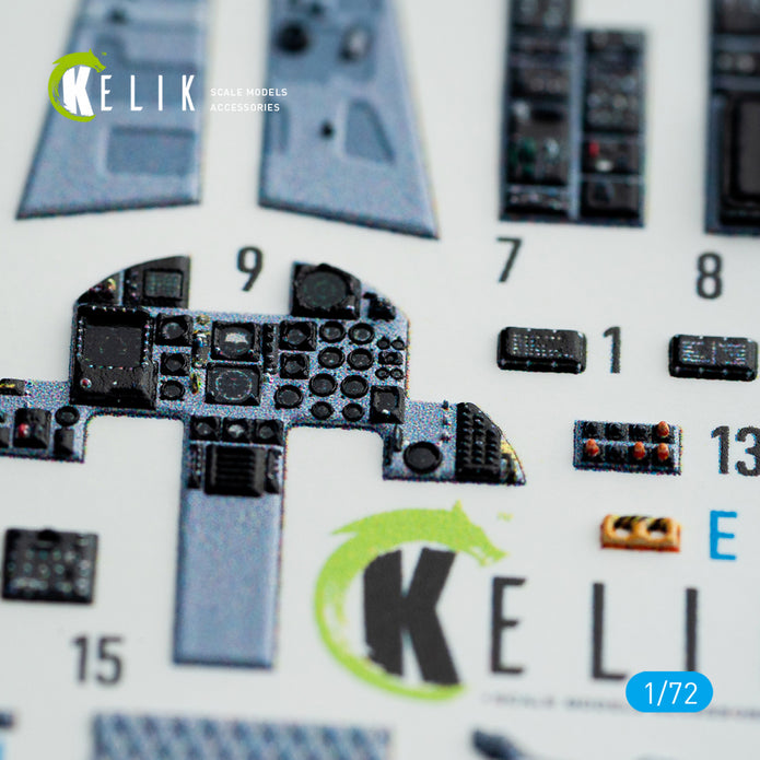 F-15J Eagle Interior 3D Decals (for PLATZ Model Kit) Scale 1:72 KeliK K72071 Japan