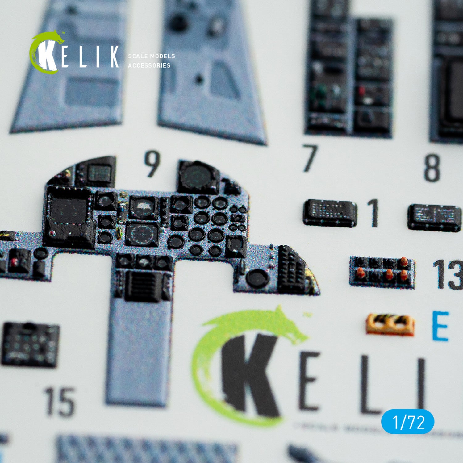 F-15J Eagle Interior 3D Decals (for PLATZ Model Kit) Scale 1:72 KeliK K72071 Japan