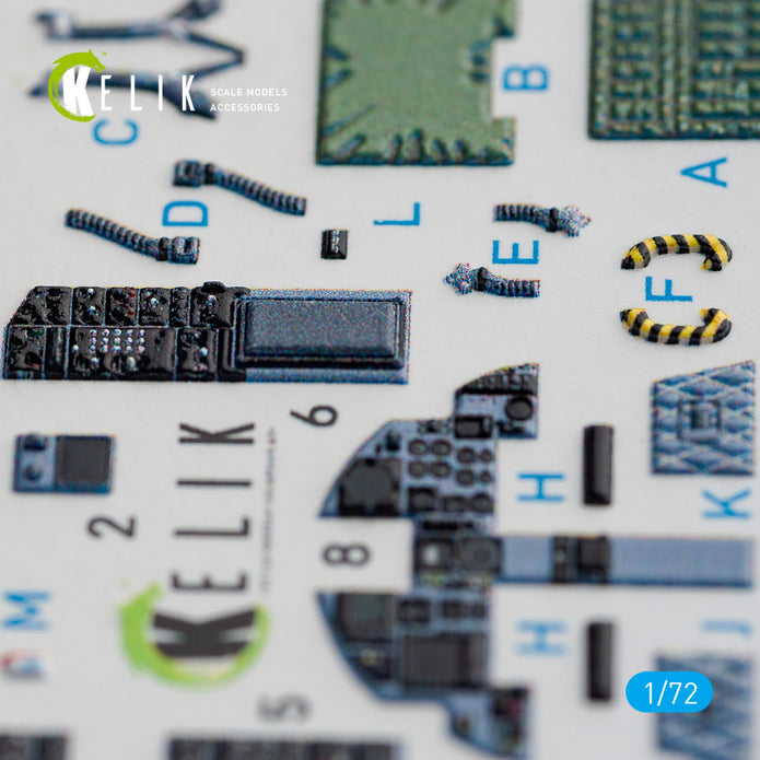 F-15C Strike Eagle Interior 3D Decals (for Hasegawa Model Kit) Scale 1:72 KeliK K72072 USA
