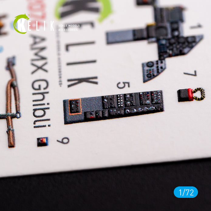 Amx Ghibli Interior 3D Decals (for Italeri Model Kit) Scale 1:72 KeliK K72076 Brazil