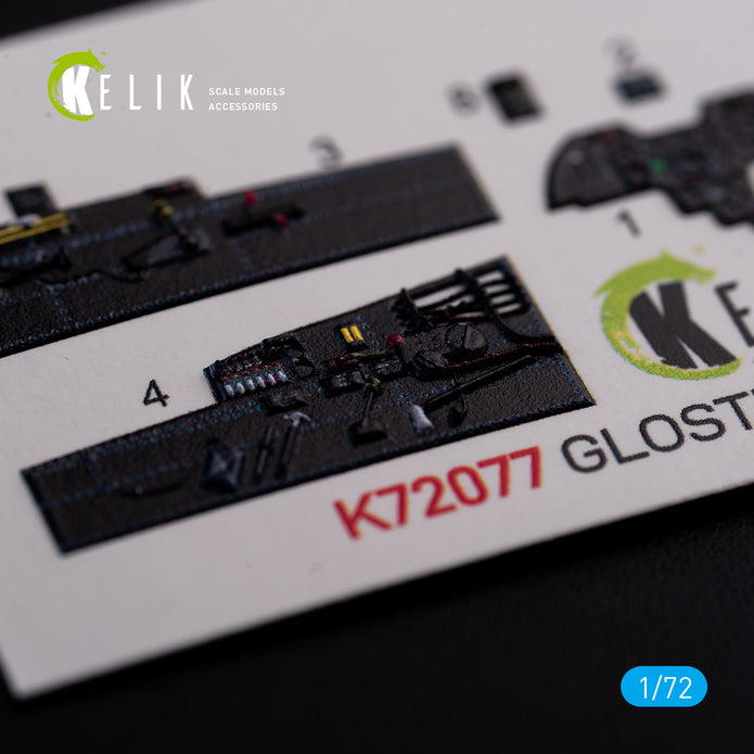 Gloster Meteor F.8 Interior 3D Decals (for Airfix Model Kit) Scale 1:72 KeliK K72077 United Kingdom (WW2)