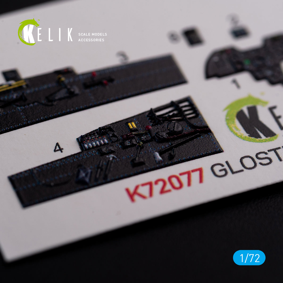 Gloster Meteor F.8 Interior 3D Decals (for Airfix Model Kit) Scale 1:72 KeliK K72077 United Kingdom (WW2)