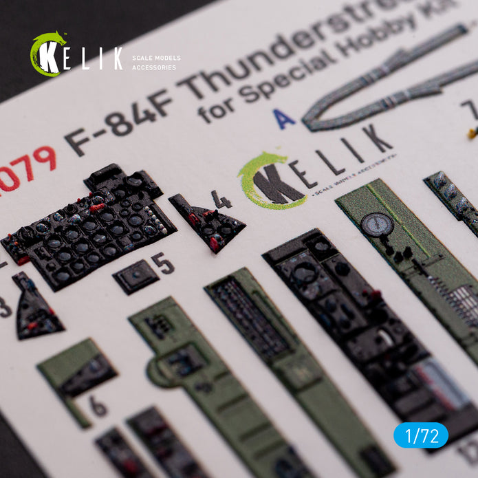 Republic F-84F Thunderstreak Interior 3D Decals (for Special Hobby Model Kit) 1:72 KeliK K72079 USA
