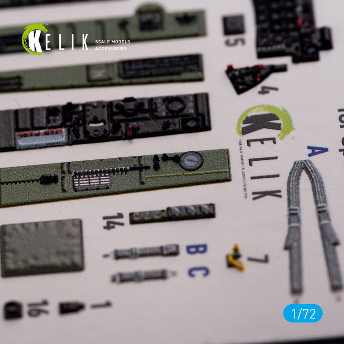 Republic F-84F Thunderstreak Interior 3D Decals (for Special Hobby Model Kit) 1:72 KeliK K72079 USA