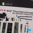 Republic F-84F Thunderstreak Interior 3D Decals (for Special Hobby Model Kit) 1:72 KeliK K72079 USA