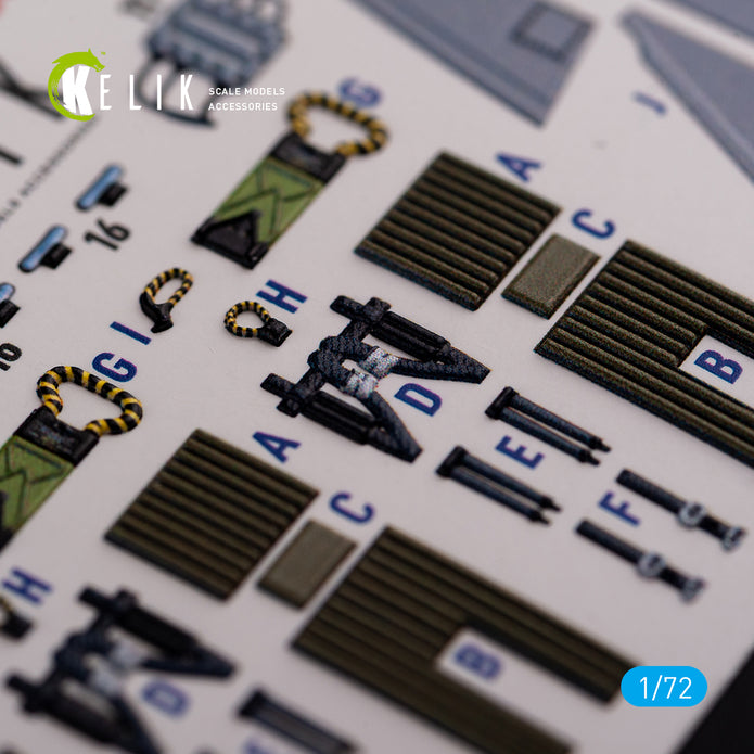 Grumman A-6A Knight Rider Interior 3D Decals (for Fujimi Model Kit) 1:72 KeliK K72080 USA