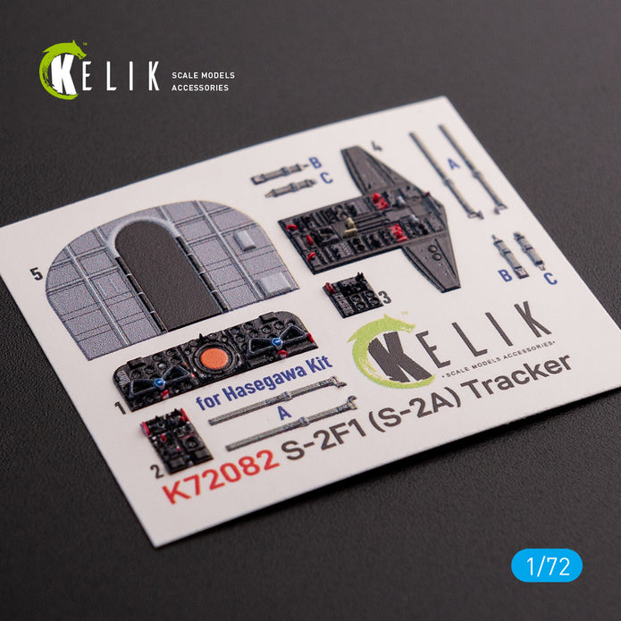 Grumman S-2A Tracker Interior 3D Decals (for Hasegawa Model Kit) Scale 1:72 KeliK K72082 USA