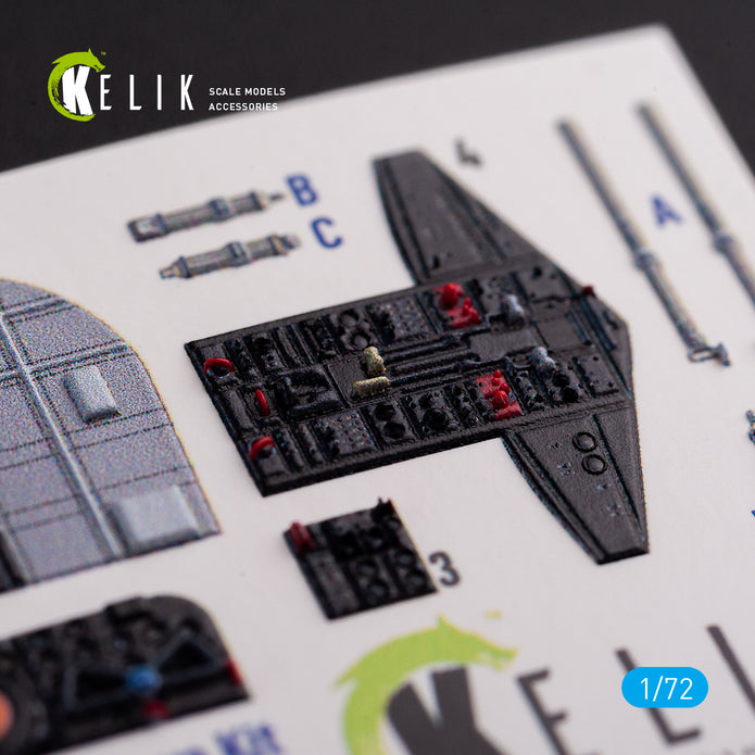 Grumman S-2A Tracker Interior 3D Decals (for Hasegawa Model Kit) Scale 1:72 KeliK K72082 USA