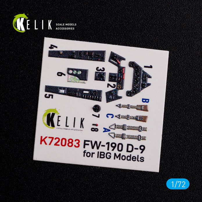 Fw 190 D-9 Interior 3D Decals (for IBG Model Model Kit) Scale 1:72 KeliK K72083 Germany (WW2)