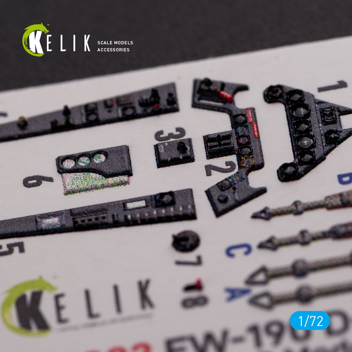 Fw 190 D-9 Interior 3D Decals (for IBG Model Model Kit) Scale 1:72 KeliK K72083 Germany (WW2)