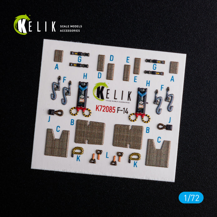 Grumman F-14A Tomcat Interior 3D Decals (for Hasegawa Model Kit) Scale 1:72 for Model Kit KeliK K72085 USA