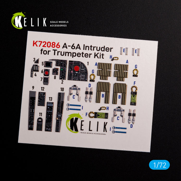 Grumman A-6A Intruder Interior 3D Decals (for Trumpeter Model Kit) Scale 1:72 Model Kit K72086 USA