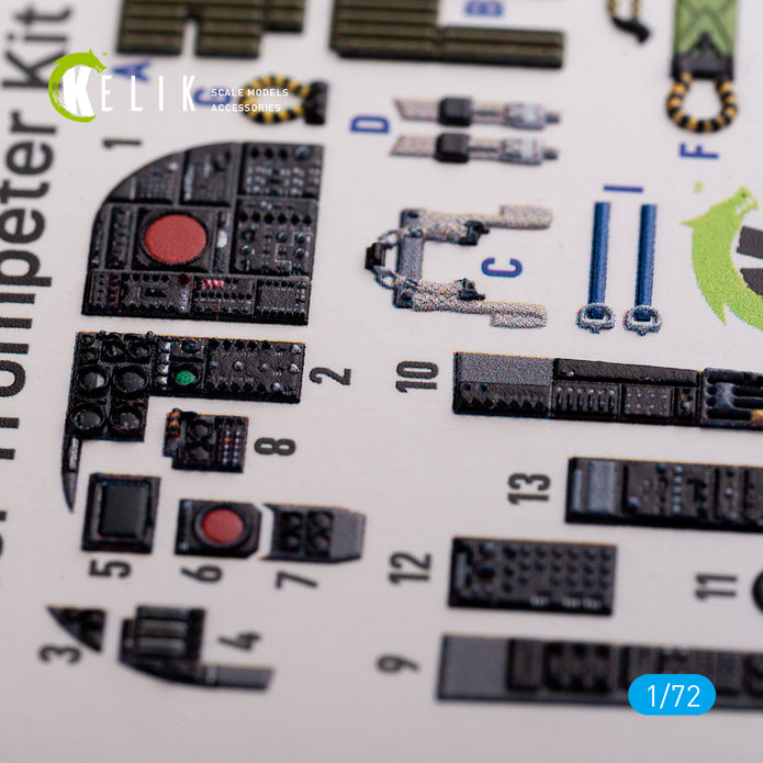 Grumman A-6A Intruder Interior 3D Decals (for Trumpeter Model Kit) Scale 1:72 Model Kit K72086 USA