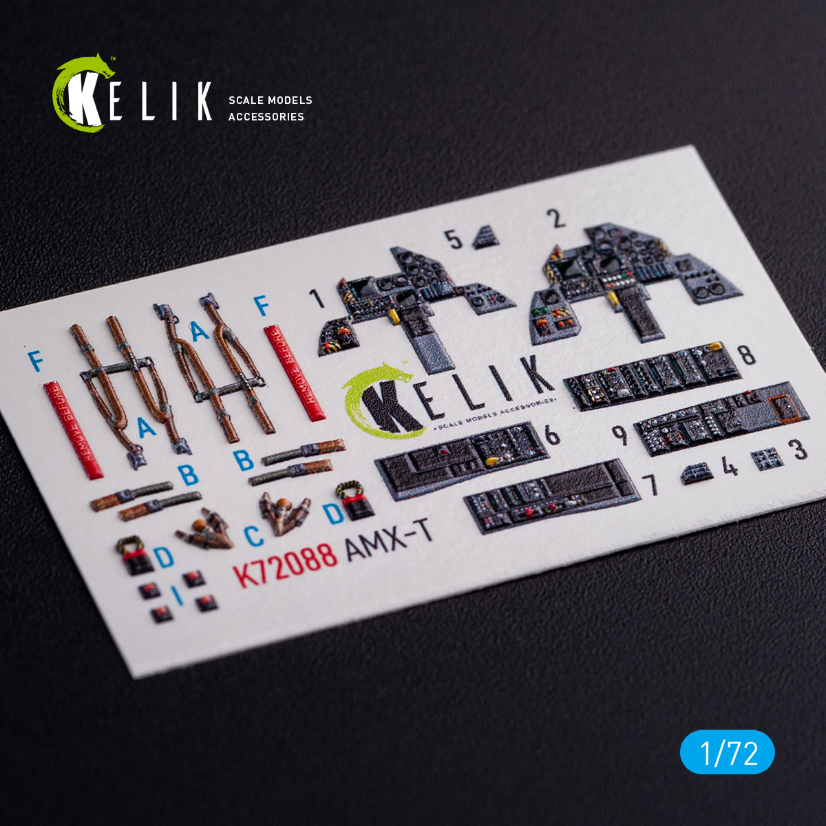 AMX-T Interior 3D Decals (for Italeri Model Kit) Scale 1:72 KeliK K72088 (Italy, Brazil)