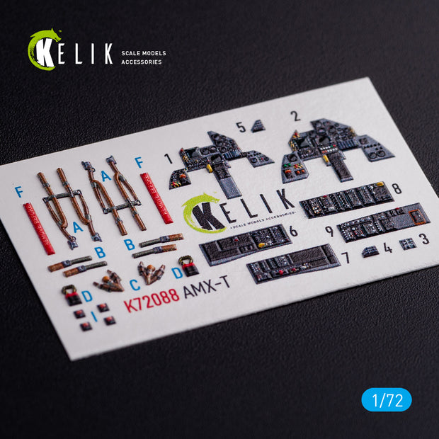 AMX-T Interior 3D Decals (for Italeri Model Kit) Scale 1:72 KeliK K72088 (Italy, Brazil)