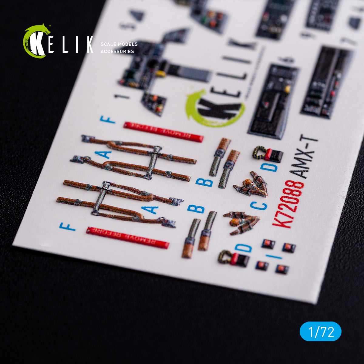 AMX-T Interior 3D Decals (for Italeri Model Kit) Scale 1:72 KeliK K72088 (Italy, Brazil)