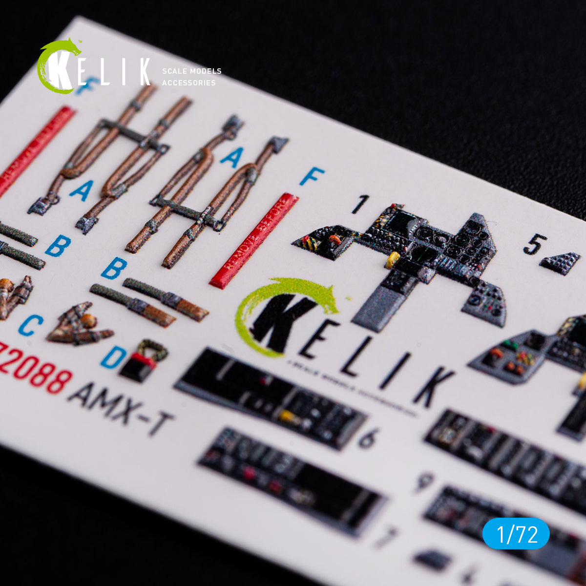 AMX-T Interior 3D Decals (for Italeri Model Kit) Scale 1:72 KeliK K72088 (Italy, Brazil)