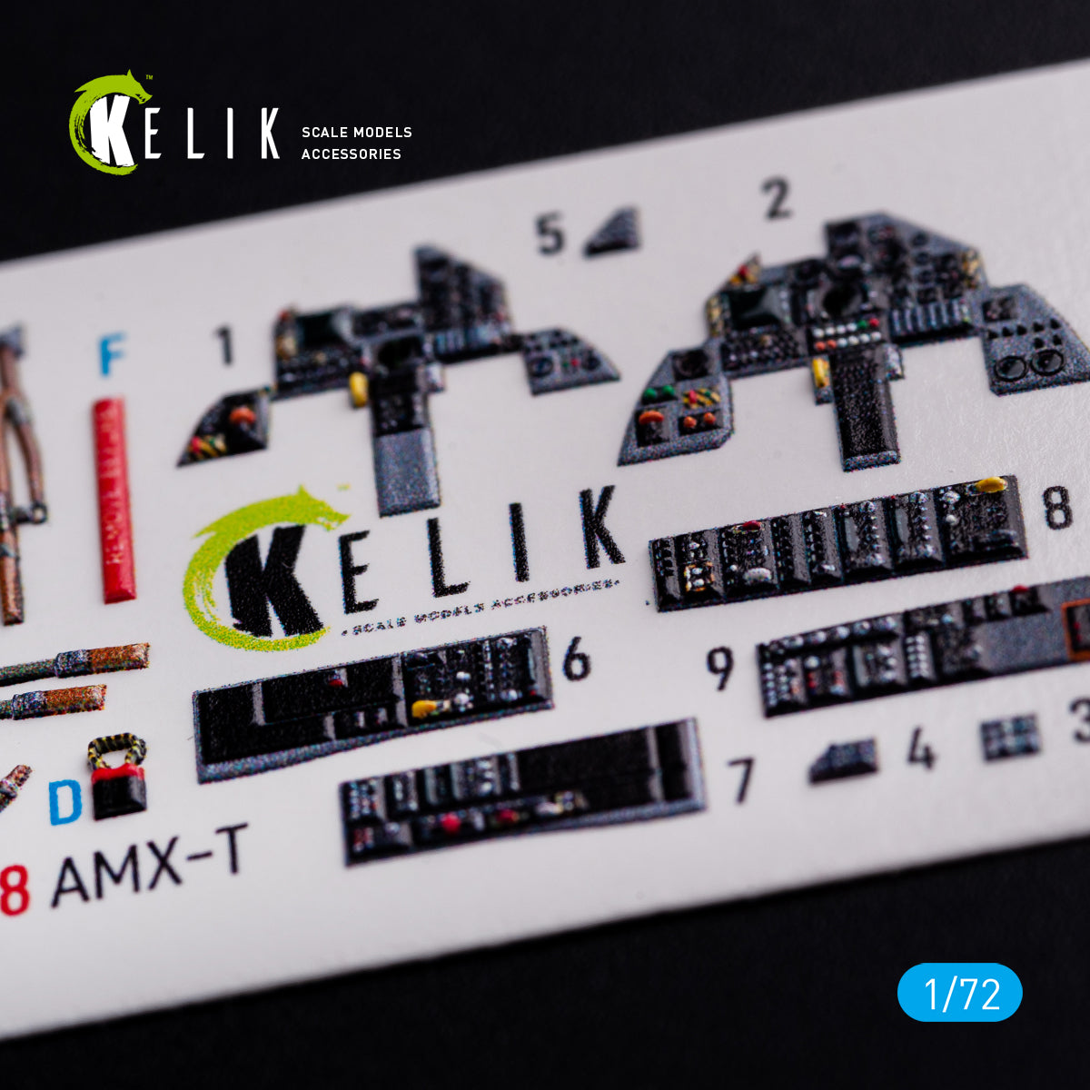 AMX-T Interior 3D Decals (for Italeri Model Kit) Scale 1:72 KeliK K72088 (Italy, Brazil)