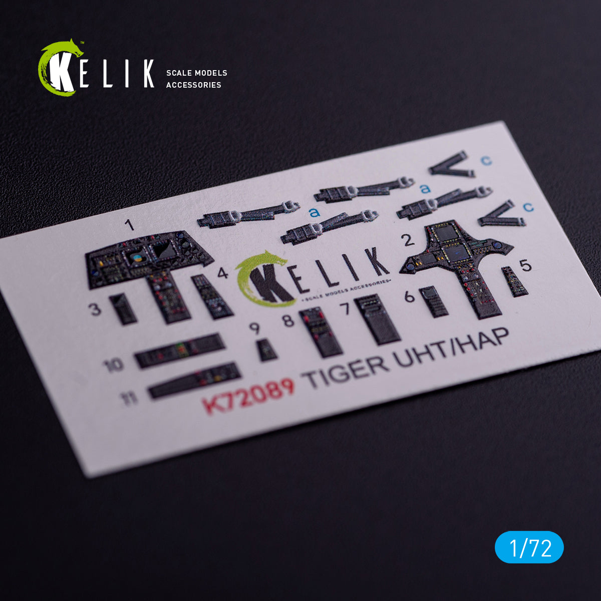 Eurocopter Tiger UHT/HAP Interior 3D Decals (for Revell Model Kit) Scale 1:72 KeliK K72089 (France, Germany)