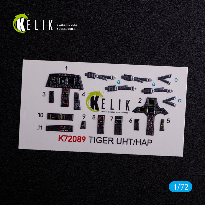 Eurocopter Tiger UHT/HAP Interior 3D Decals (for Revell Model Kit) Scale 1:72 KeliK K72089 (France, Germany)