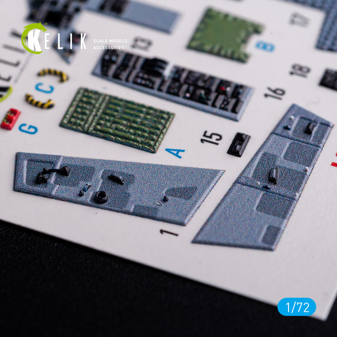 McDonnell Douglas F-15C Interior 3D Decals (for FineMolds Model Kit) Scale 1:72 KeliK K72091 USA