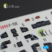McDonnell Douglas F-15E Aircraft Interior 3D Decals (for GWH Model kit) Scale 1:72 KeliK K72098 USA