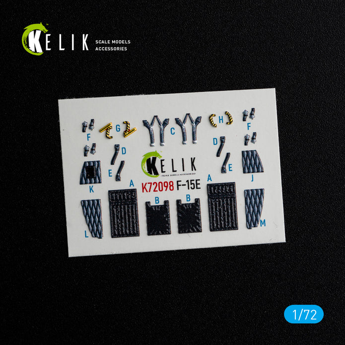 McDonnell Douglas F-15E Aircraft Interior 3D Decals (for GWH Model kit) Scale 1:72 KeliK K72098 USA