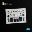 McDonnell Douglas F-15E Aircraft Interior 3D Decals (for GWH Model kit) Scale 1:72 KeliK K72098 USA