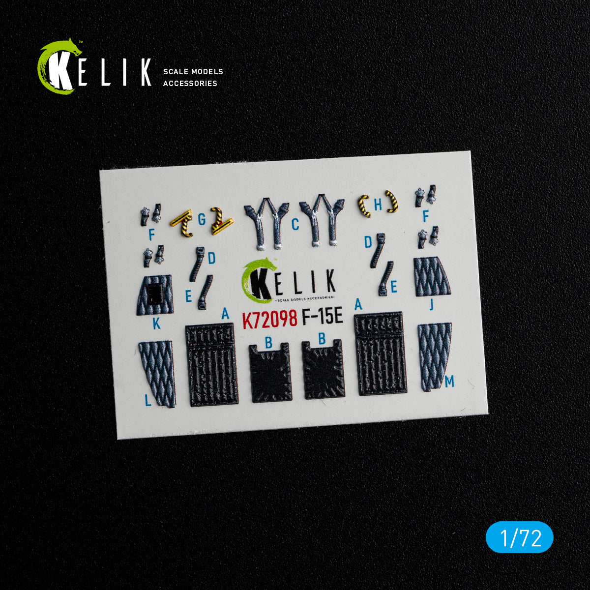 McDonnell Douglas F-15E Aircraft Interior 3D Decals (for GWH Model kit) Scale 1:72 KeliK K72098 USA