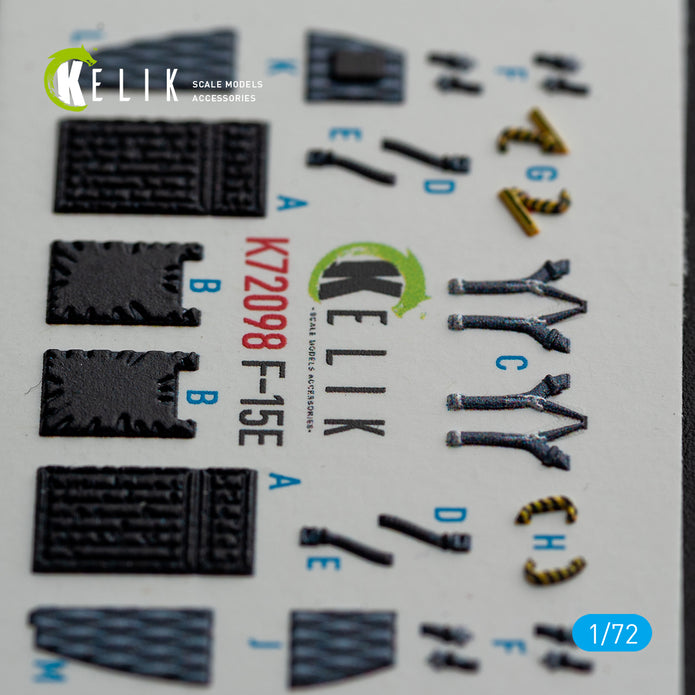 McDonnell Douglas F-15E Aircraft Interior 3D Decals (for GWH Model kit) Scale 1:72 KeliK K72098 USA