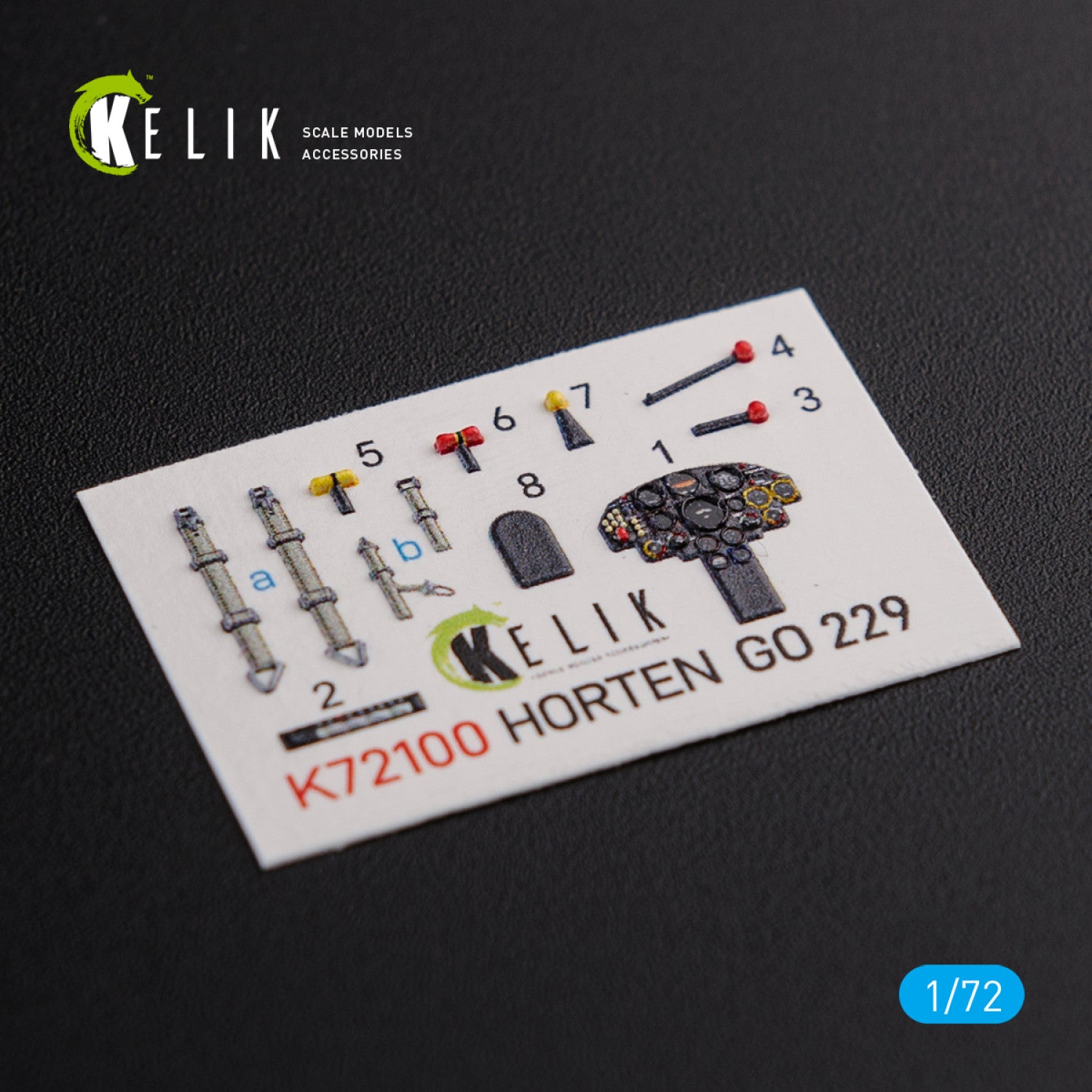 Interior 3D Decals Horten Go 229 (for Revell Model kit) Scale 1:72 KeliK K72100 Germany (WW2)