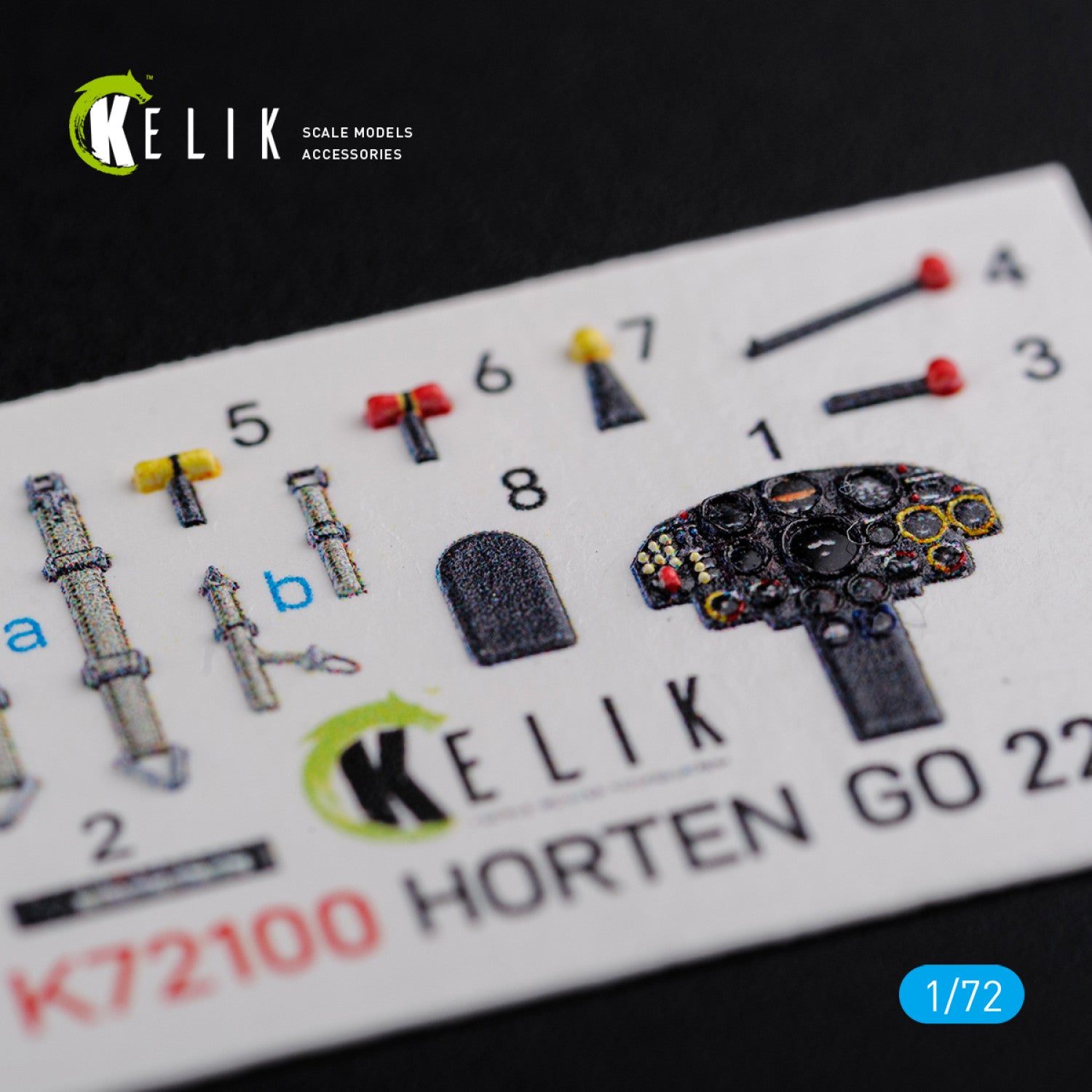 Interior 3D Decals Horten Go 229 (for Revell Model kit) Scale 1:72 KeliK K72100 Germany (WW2)