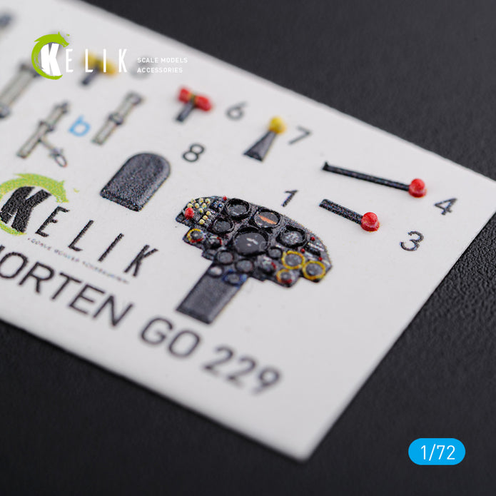 Interior 3D Decals Horten Go 229 (for Revell Model kit) Scale 1:72 KeliK K72100 Germany (WW2)