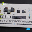 Interior 3D Decals Chinese FC-1 Fierce Dragon (for Trumpeter Model kit) Scale 1:72 KeliK K72101 China