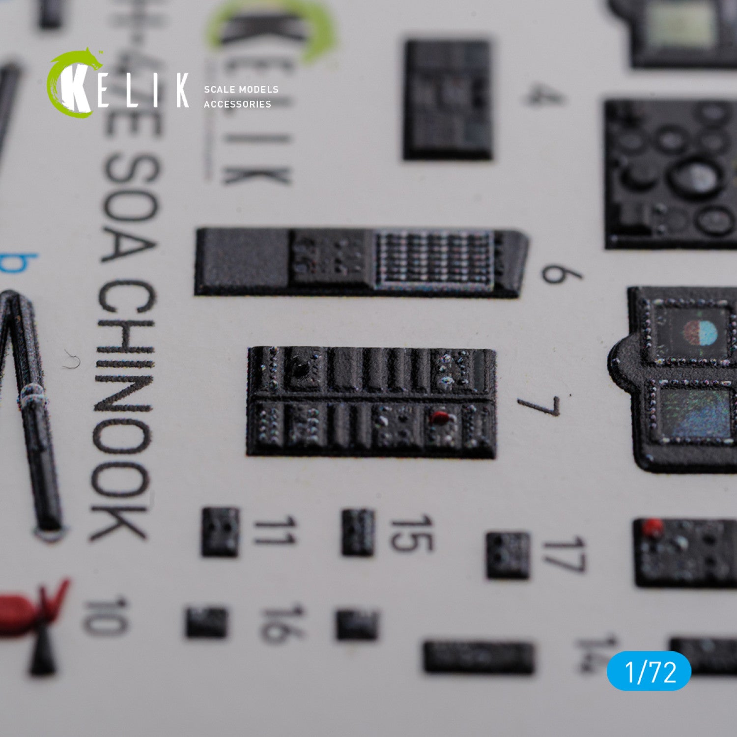 Boeing MH-47E Chinook Interior 3D Decals Helicopter (for Italeri Model kit) Scale 1:72 KeliK K72102 USA