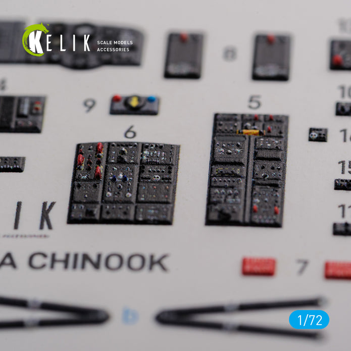 Interior 3D Decals Boeing CH-47A Chinook Helicopter (for Trumpeter Model kit) Scale 1:72 KeliK K72103 USA