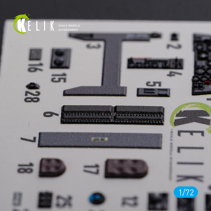 Interior 3D Decals for Heinkel HE-219 UHU (for Dragon Model kit) Scale 1:72 KeliK K72104 Germany (WW2)