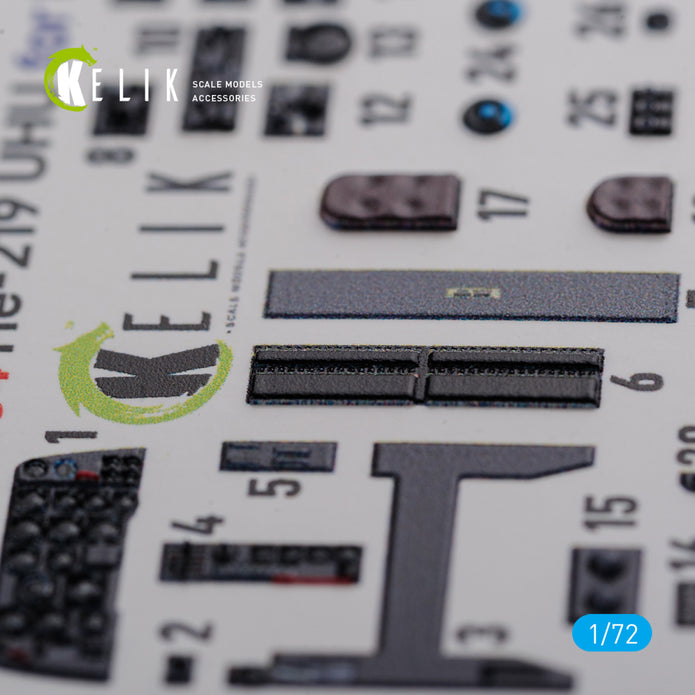 Interior 3D Decals for Heinkel HE-219 UHU (for Dragon Model kit) Scale 1:72 KeliK K72104 Germany (WW2)
